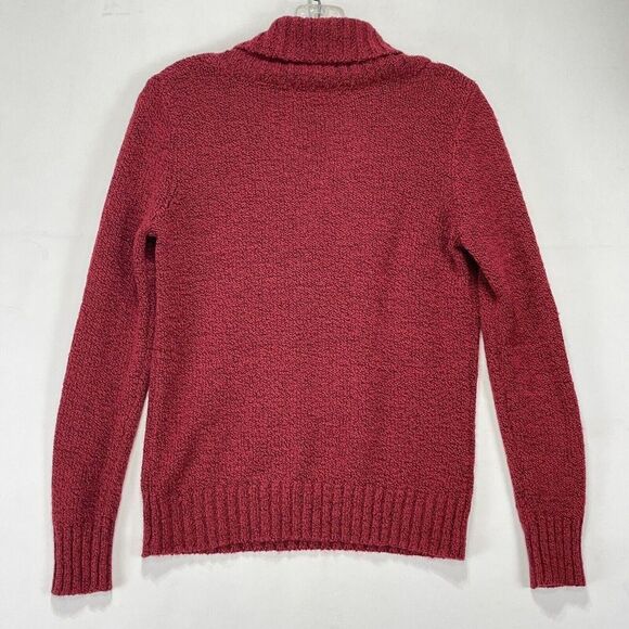 St Johns Bay Women Shawl Sweater Size MP Red Long Sleeves Casual - Picture 3 of 15